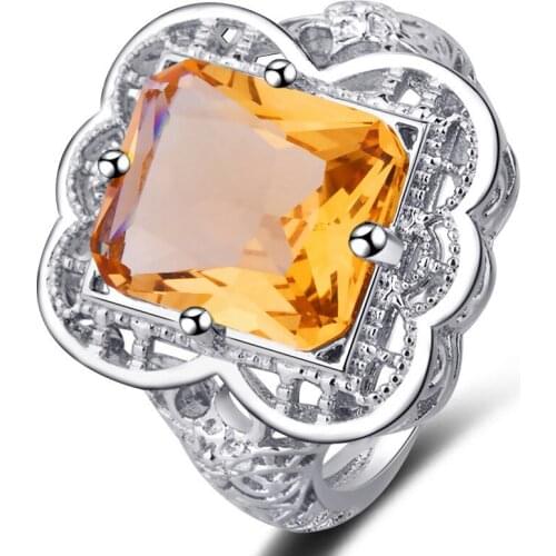 Pattern Blue Crystal Zircon Ring Personality Simple Ladies Jewelry Mothers Day Gift Factory Wholesale