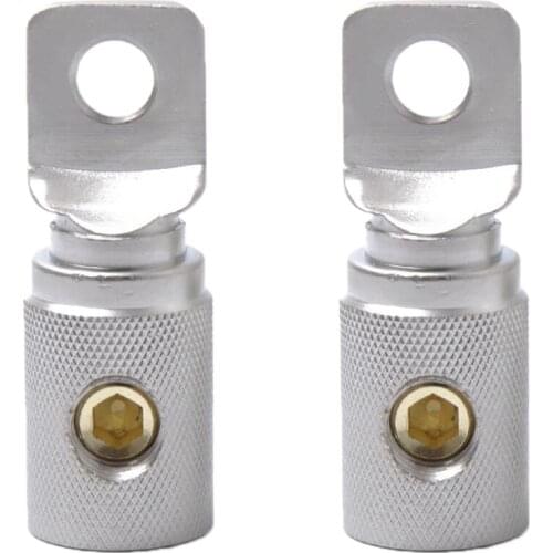 1 Pair 0AWG Audio Speaker Electrical Butt Connector Terminal Wire Connection