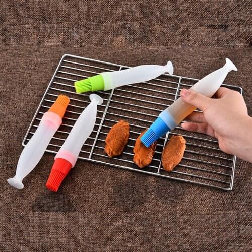 1Pcs Oil Bottle Brush Portable Silicone Bottle Brush Home BBQ Pastry Baking Oil Brush High Temperature Resistant Kitchen Gadgets