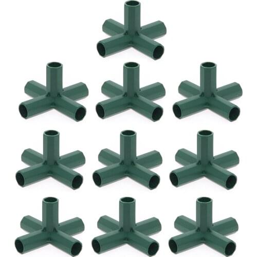 10pcs/5pcs/set Greenhouse Frame Connector Plant Awning Pillar Connectors Climbing Plants Awning Pipe Pole Connecting Joints Tool