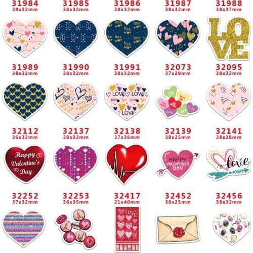 10 pcs Valentines Day Resin Flatback for Hair Bows Planar Resin Crafts Custom Resin for DIY Phone Decorations PR31984