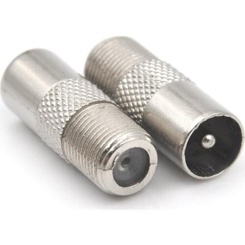 10pcs/lot STB Quick Plug RF Coax F Female To RF Male Connector TV Antenna Coaxial Connector F Connector TV Coaxial plug