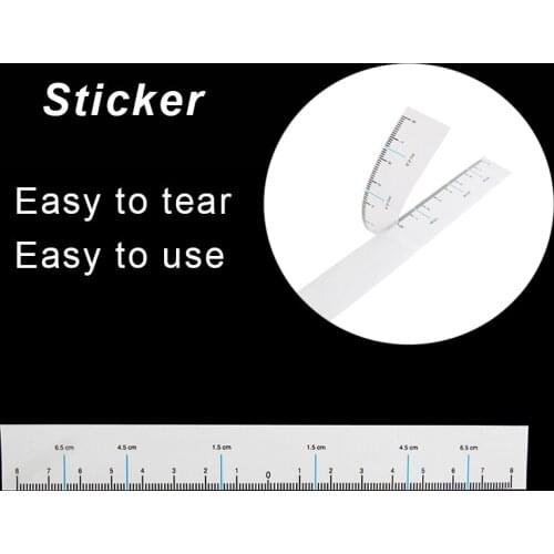 100pcs Disposable Eyebrow Ruler Sticker Microblading Eyebrow Stencil Tattoo Measure Tool Brow Template for PMU Accessory Supply