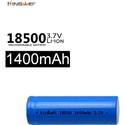 4pcs/lot 3.7V 18500 Li-ion Battery 1400mah Li-ion Rechargeable Battery for Led Flashlight Power Bank