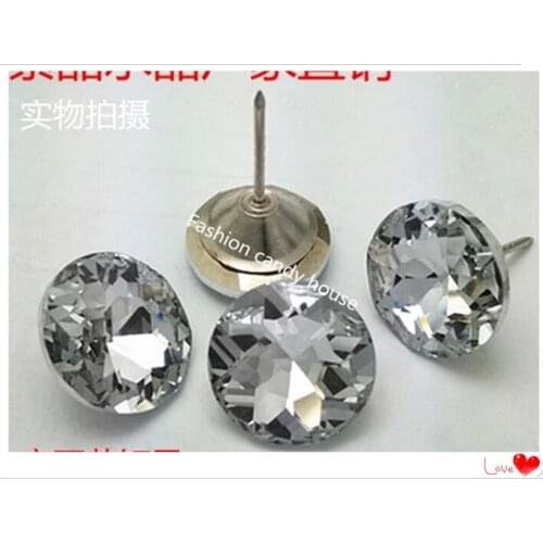 Furniture Accessories crystal button buckle pouch crystal lens 20mm background wall decoration