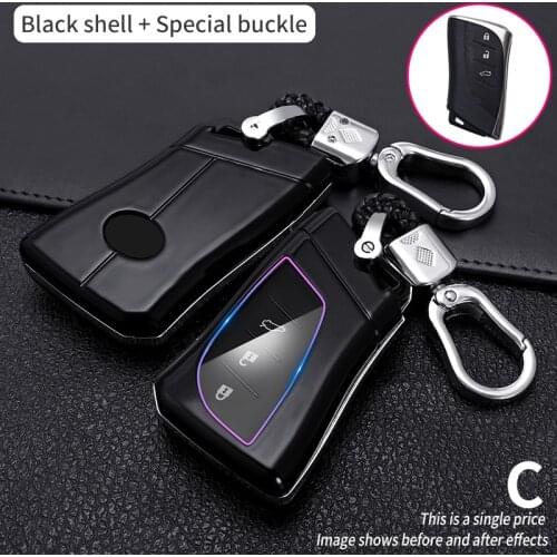 Carbon Fiber Car Smart Key Cover Case Fob For Lexus UX200 UX250h ES200 ES300h ES350 US200 US260h Protect Shell Accessories