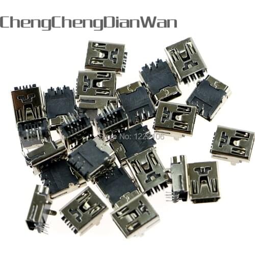 ChengChengDianWan 200pcs/lot New 5Pins Mini USB Data Socket Data Tail Charging Jack for PS3 Controller