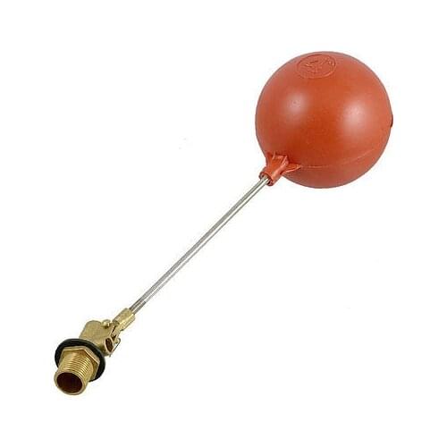 Liquid Water Level Sensor 1/2" PT Thread Magnetic Plastic Float Ball Red
