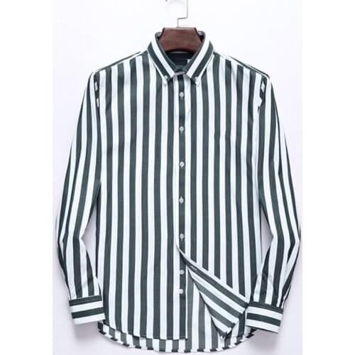 Gan Homme High Quality 100% Cotton Thick Shirt Male Long Sleeve Dress Shirts Hombre Style Shirts Type Sleeve Length (cm)