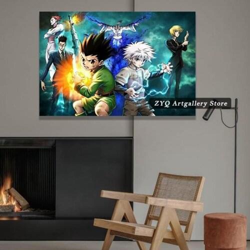 Hunter X Hunter Art Posters Room Decor Picture Hot Janpan Killua Zoldyck Gon Baby Bedroom Decoration Painting