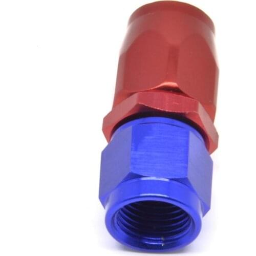 Hot 1X -6 AN Straight Adapter Hose End Fitting Aluminum Anodised Red+Blue Modified fuel tubing