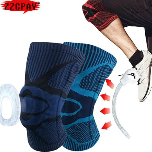 1Pcs Basketball Volleyball Running Knee Support Sports Protector Kneepads Sleeve Silicon Padded Protection Compression Knee Pads