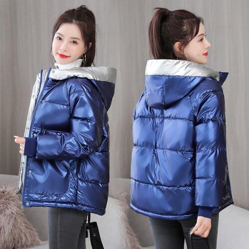 2021 New Winter Jacket Women Plus Size Short Cotton-Padded Jacket Womens Clothes Fashion Wild Hooded Thick Warm Female Coat
