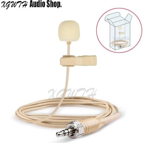 Lavalier Lapel Microphone 3.5mm Screw Lock Plug Tie Clip on Condenser Mic for Sennheiser Wireless System Transmitter Body Pack