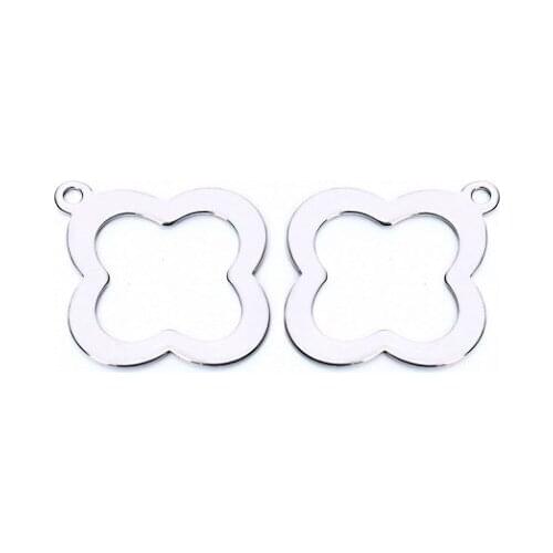 20pcs/lot 18mm petal Connector Metal Alloy Pendant For DIY bracelet Jewelry Making fg45