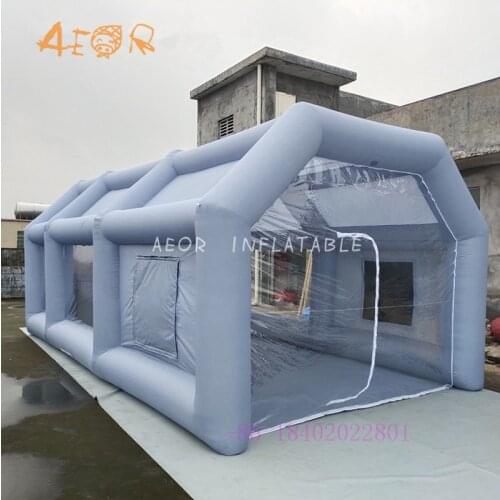 Spray Paint booth with Circulating fan Clear and transparent inflatable car tent for sale