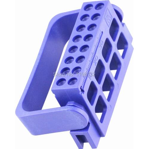 Dental Endodontic Dispenser Files Drills 16 Holder Endo Block Burs Stand Autoclavable Navy Blue Dentist Instrument