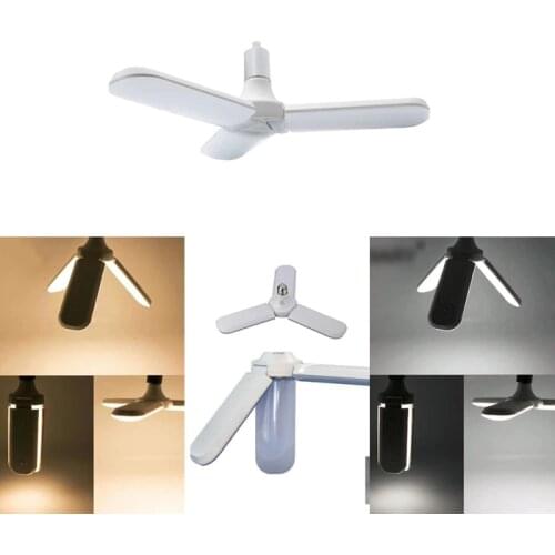 LED Pendant Light Foldable Fan Blade Bulb Tube E27 Super Bright Angle Dimmable and Illumination L Light LB121318 Ceiling fans