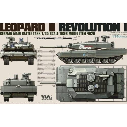 Tiger Model 1/35 4629 Modern German Leopard II Revolution I Main Battle Tank