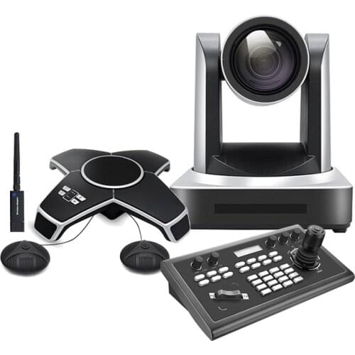 Y80-3 Hot Bundle=Expansion Microphones+IP 4D Joystick Controller+SDI 12X 20X PTZ Camera HDM I USB3.0 Video Conference System