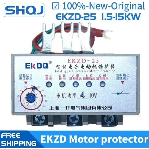 EKZD-25 JD-2 1.5KW 2.2KW 3KW 4KW 5.5KW 7.5KW 11KW 15KW 220V 380V Current Overload and Phase Loss Intelligent motor protector