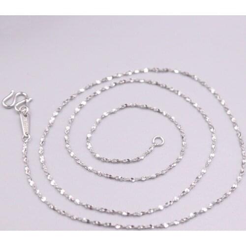 Platinum 950 Full Star Chain Necklace 1mmW Women Necklace GUARANTEED PURE PLATINUM