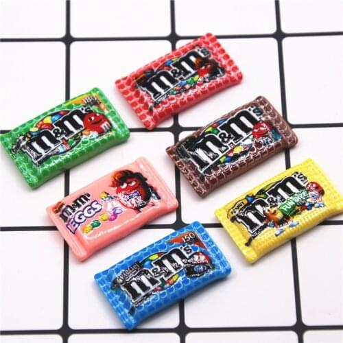 10pcs Resin Flatback MM Sugar sweet candy Food 10PCS 20x35mm Art Supply Decoration Charm Craft