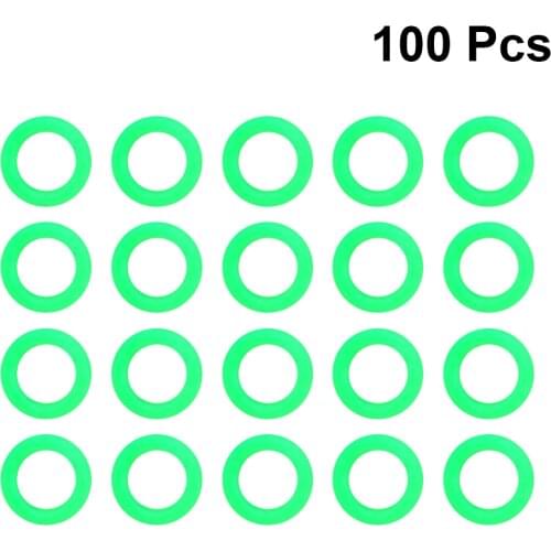 100pcs Luminous Ring Fashion Creative Chic Stylish Night Vision Luminous Ring Tent Floor Nail Fluorescent Ring Tent Peg