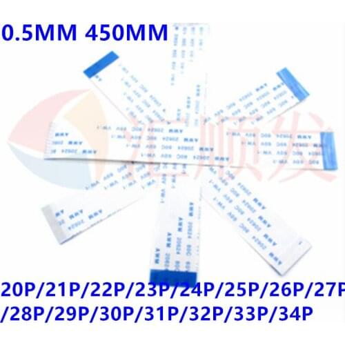 1000pcs! 0.5MM 450MM FFC/FPC flat soft line FFC connection line electronic line 45CM 20P/21P/22P/23P/24P/25P/26P/27P/28P/29P/30P