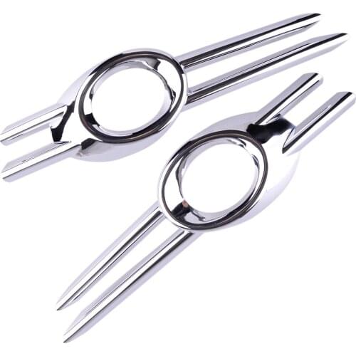 2pcs Front Bumper Fog Light Lamp Grille Cover Trim Decoration Moulding ABS Silver Fit For Volkswagen Passat CC 2009 2010 2011