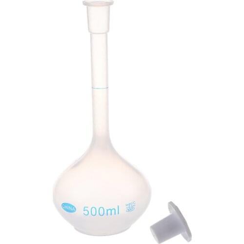 500ml Long Neck Clear White Plastic Volumetric Measuring Flask