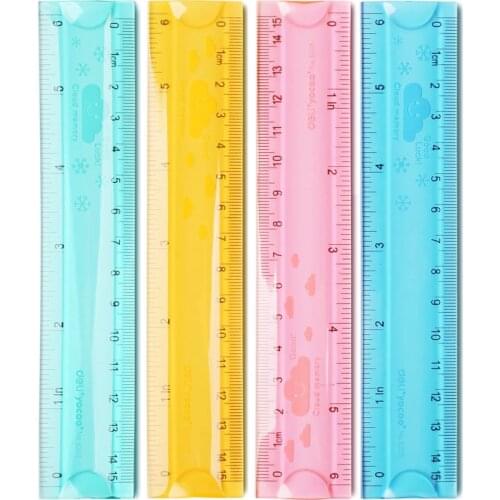 6205 arbitrarily curved ruler 15cm Pop style student candy color paper ruler