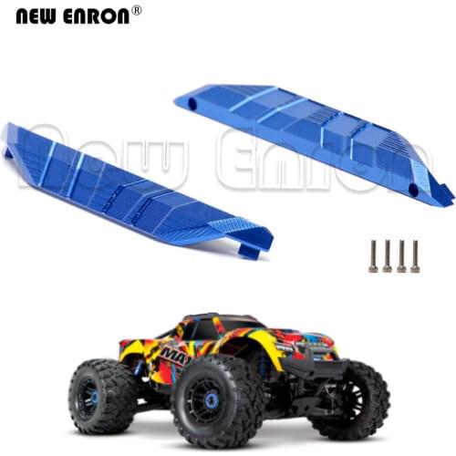#8923 2Pcs Alloy Chassis Nerf Bars Outer Wing Guard Foot Pedal for RC CAR Crawler Parts 1/10 Traxxas Monster New Maxx 4S 89076-4