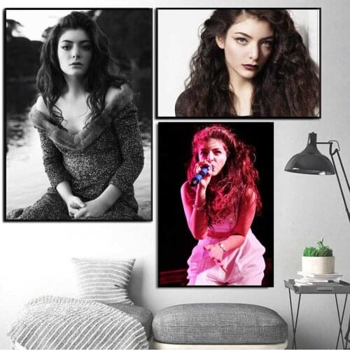 5D diamond paintings by Lorde New Zealand singer diamond inlays DIY room decor without frames