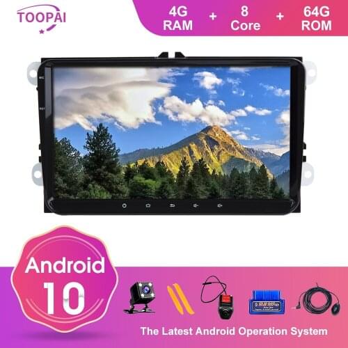 Toopai Android 10 For VW/Volkswagen/Golf/Polo/Tiguan/Passat 2007-2013 Auto Radio GPS Navigation Multimedia Player IPS SWC DSP