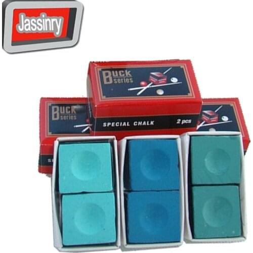 Free shipping 2pcs/lot Original Buck Billiards Pool chalks blue/dark green/light green snooker chalks Billiard accessories