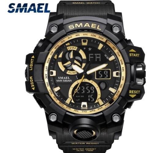 Sport Watch Waterproof 50M SMAEL Watch Military Army Shock Relogio Masculino LED Clock Male 1545C Quartz Watches Sports Men