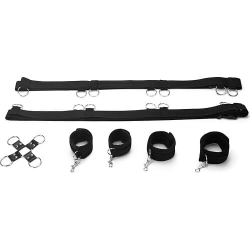 SM Game Bed Bondage Flirting Velcro Flannel Sex Handcuffs Ankle Restraint Erotic Bandage on the bed Sex Toys for Couples