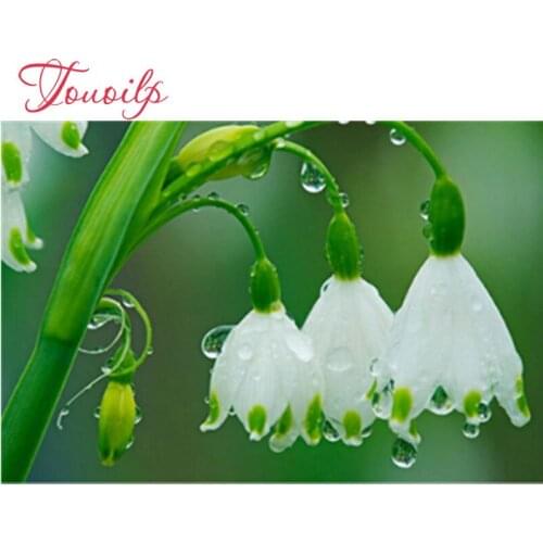 Peinture bricolage 5D carré complet diamant | Mosaïque "fleur blanche" broderie strass diamant point de croix, cadeau de décorat