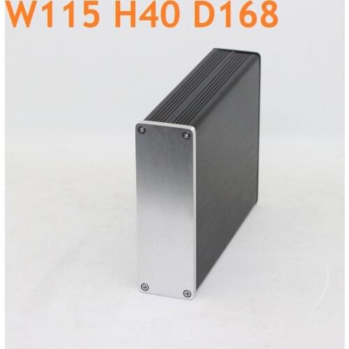 Front Leve Power Ampliifer Chassis DIY Aluminum PSU Case Earphone Amp DAC Enclosure Audio Cabinet W115 H40 D168