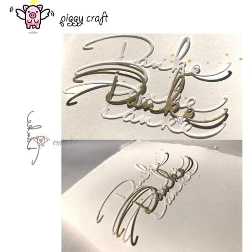 Piggy Craft metal cutting dies cut die mold German thank you letters Scrapbook paper craft knife mould blade punch stencils dies