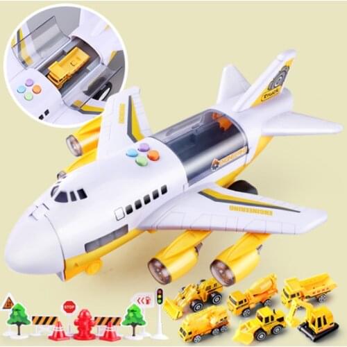 8 Styles Music Story Simulation Track Inertia Childrens Toy Aircraft Storage A380 Passenger Plane Police Fire Rescue Boy Toy