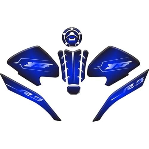 Motorcycle Modified Fuel Tank Stickers Side Stickers Fish Bone Stickers Non-slip Stickers for Yamaha YZF R3 2019
