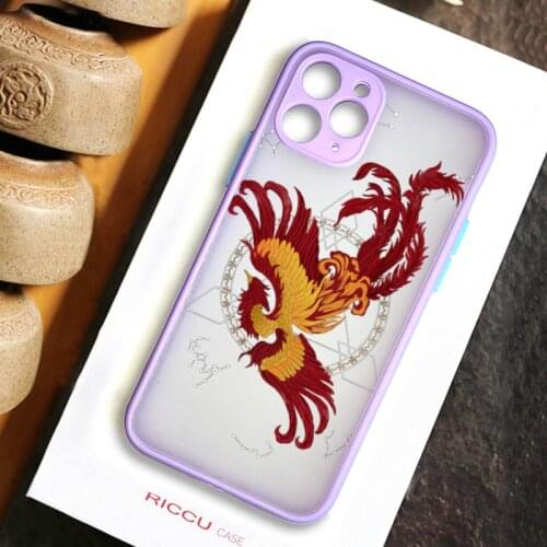 Fashion Dragon crane Animal Pattern Phone Case Bumper Shockproof Trasparent For iPhone 11 Pro Max 12 Mini XR X XS 8 7 Plus Cover