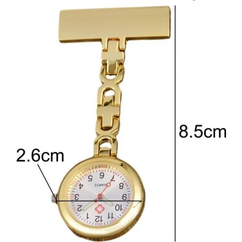 Fashion Round Dial Clip On Brooch Pendant Hanging Quartz Fob Nurse Pocket Watch