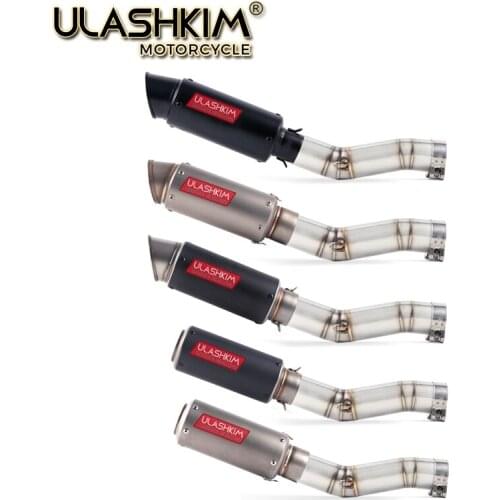 Motorcycle Full Exhaust Middle Pipe Slip On For Suzuki GSXR600 Gsxr700 Gsxr750 K7 GSX R700 R750 R600 GSXR 600 750 2008 To 2010