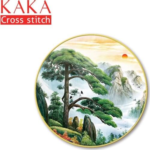 Cross stitch kits,Embroidery needlework sets with printed pattern,11CT-canvas for Home Decor Painting,landscape Full CKS0030