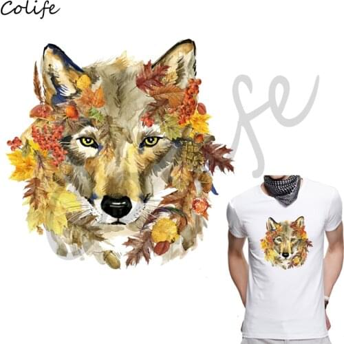Wolf Patches T-shirt Dresses Patches For Clothing 22x22cm A-level Washable Heat Transfer DIY Accessory Decoration