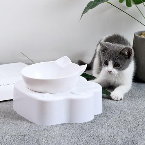 Non-Slip Pet Cat Bowls Double Bowls With Raised Stand Pet Food And Water Bowls For Cats Dogs Feeders Cat Dog Bowl Pet Supplies