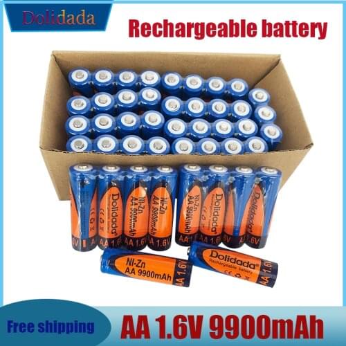 New Ni-Zn AA rechargeable battery 1.6 V 9900 MAH charge more stable, life is 5 times of 1.5 V series battery,can be recycled